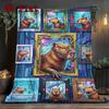 Cybernetic Capybara Collection 2D Flat Pattern Flannel Blanket, High Quality All Seasons, Home Decor, Warmth and Comfort, Perfect for Christmas Gifts.