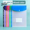 Department File Folder 3Pcs 11 Hole A4 with Snap Button Colorful Document Organizer
