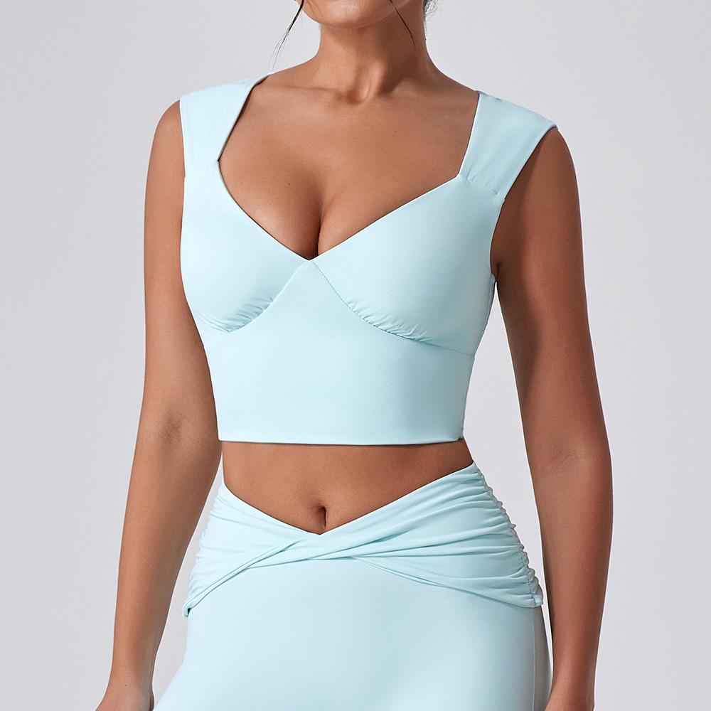 Europe and the United States summer new sexy back sling vest shock-proof fitness wear quick-drying slim fashion yoga top