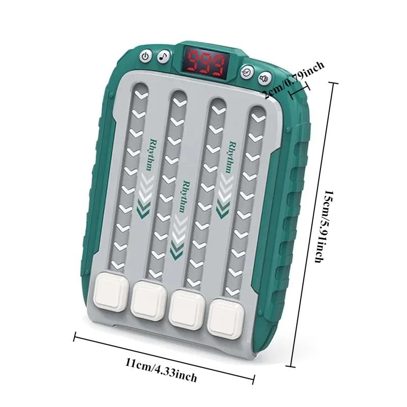 Music Rhythm Puzzle Game Electronic Machine Montessori Pockets Travel Toy Light Up Educationa Sensory Fast Push Table Game