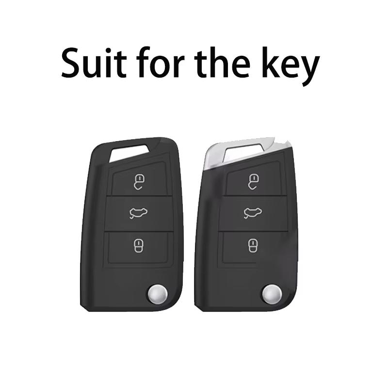 2025 Titanium Gray for VW Volkswagen Golf 7 MK7 Tiguan MK2 SEAT Ateca Leon FR 2 Ibiza Skoda Octavia A7 Car Key Case Cover Fob