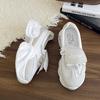 NEW Mid Heel Pumps Women's Mesh Shoes Comfy High Brand Genuine Leather Summer Lace Up Chunky Sneaker Casual Shoes