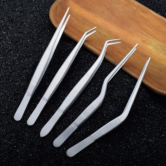5 Pcs Kitchen Tweezer Tongs Stainless Steel Food Tongs Professional Chef Tweezers Set for Precise Gripping