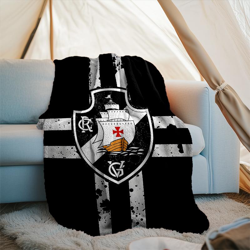 1PC Vasco Football Club Printed Soft Flannel Blanket Throw for Adult Bedroom Living Room Sofa Camping Travel Fan gifts Christmas Gifts