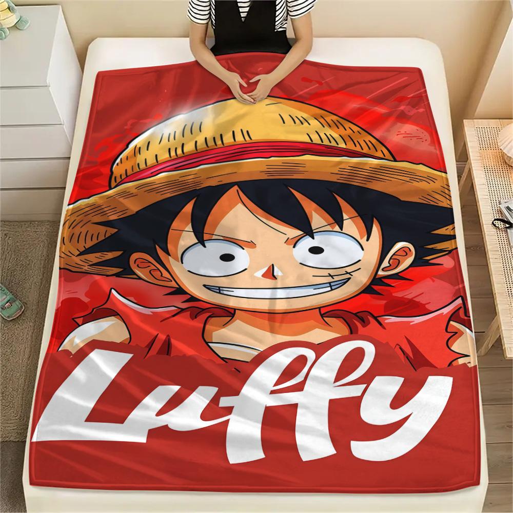 1pz Una Pezzo Monkey D Luffy Coperta in Flanella Fantasia Adatta a Tutte le Stagioni per Arredamento Casa Calore e Comfort Regali Regalo Festivo