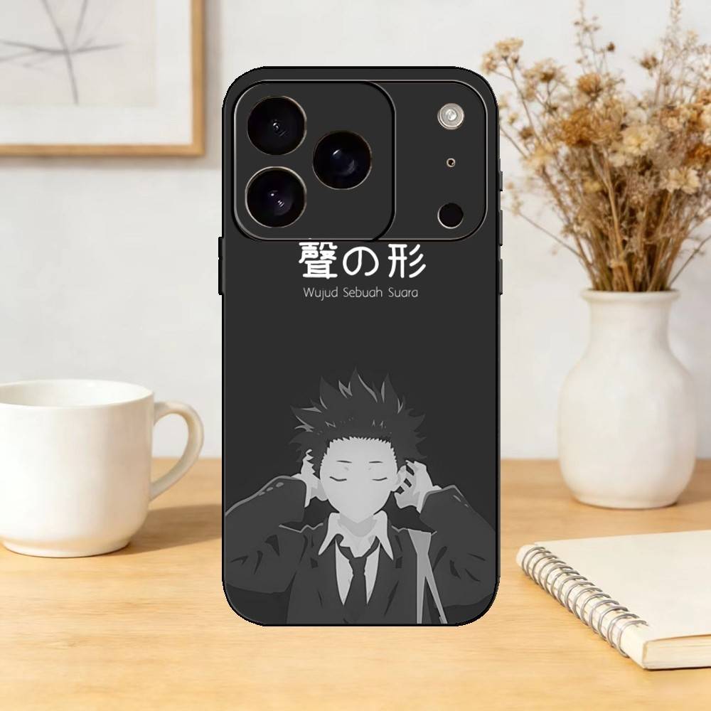 A Silent Voice Shoya Nishimiya Phone Case Silicone black Soft For IPhone 17,16,15,14,13,12,11,SE,Plus Pro Max
