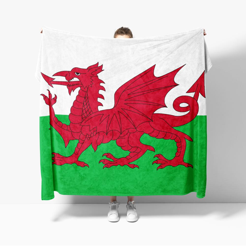 Vereinigtes Königreich WK Emblem Flanelldecke Wales Schottland England Flagge Gemütlich Weich Leicht für Couch Sofa Bett