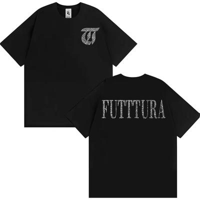 Cantora Tini Stoessel Futtura Album Logo Camiseta Masculina Feminina Roupas Harajuku Estética Camisetas Casuais Alta Qualidade Confortável Camiseta