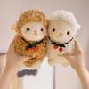 Doll Tribe Cherry Lamb Plush Toy, Cute Alpaca Pillow, Stuffed Animal Doll Gift for Kids, 25cm/35cm, Yellow White Gray