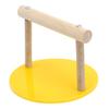 Bird Wooden Perch Standing Frame Stand Pole Plastic Base Parrot Chewing Biting Toy Cage Accessories