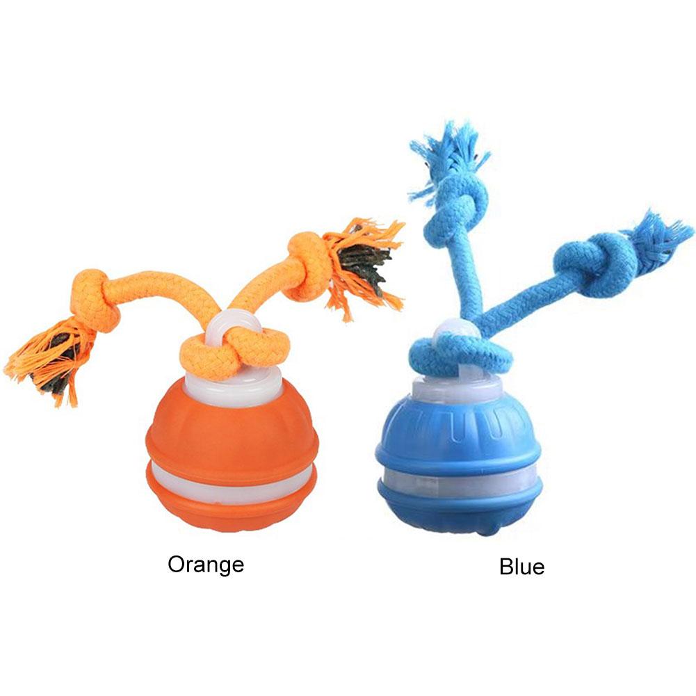 Interaktivní hračky pro psy USB dobíjecí míček pro psy aktivovaný pohybem s lanem Pískací hračka pro štěňata/malé psy