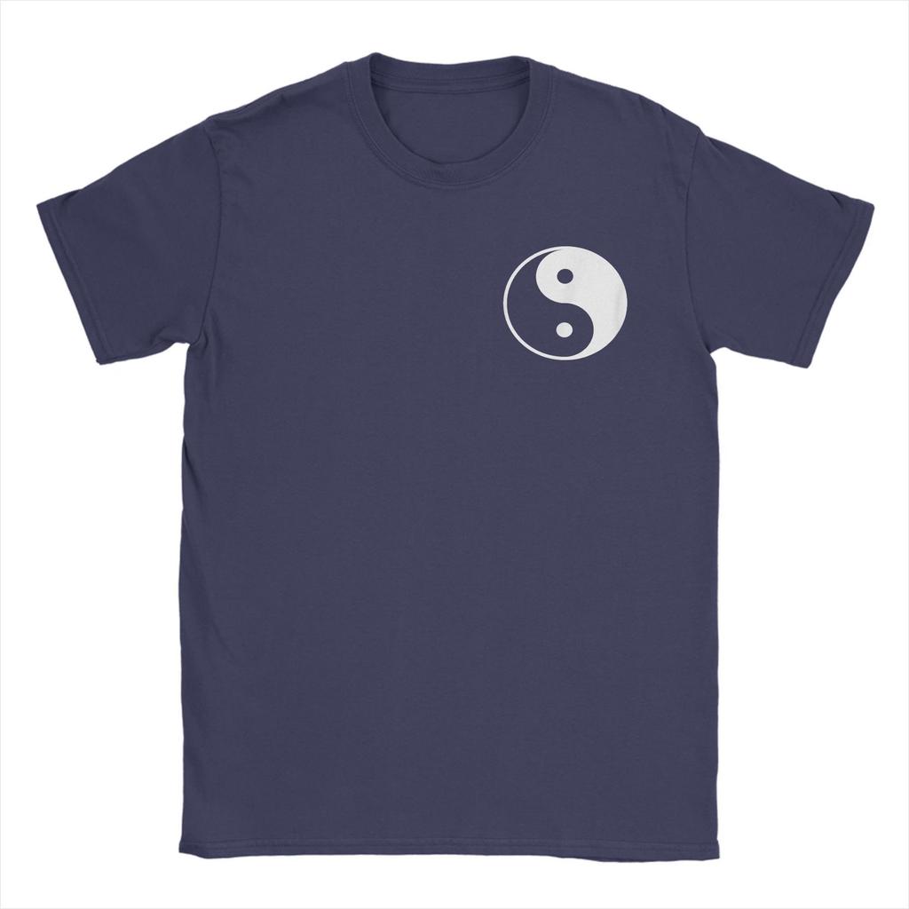 Vintage Yin Yang Bagua Formation T-shirts Herr Crew Neck Ren Bomull T-shirt Kortärmad T-shirts Festkläder