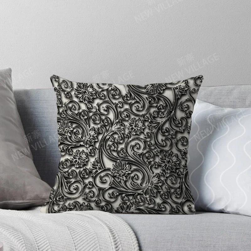Mandala Flower Series Throw Pillow Cover With Short Plush Print For Living Room Sofa Decoration Cushion Cover Pillow Covers