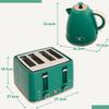 Kettle and Toaster Set, 1.7L 3000W Fast Boil Jug Kettle with Auto Shut Off, 4 Slice Toaster with 7 Level Browning Controls & Crumb Tray