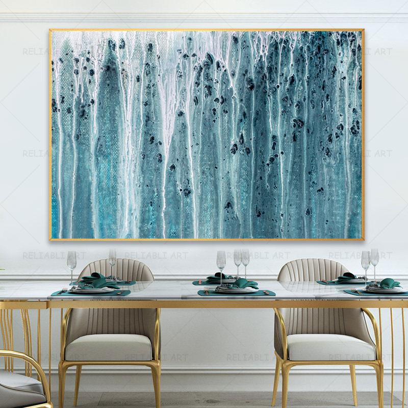 Moderne Abstrakte Blaue Leinwand Malerei Farbe Wand Bilder Für Wohnzimmer Nordic Wand Kunst Modulare Dekorative Bilder Wohnkultur