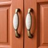 Marble Vein Ceramic Cabinet Knobs Antique Crack Door Knobs Vintage Wardrobe Handles  Cabinet Doors