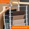 2pcs/3pcs Stainless Steel Ladder Trouser Rack 7-layer Telescopic Trouser Hanger Multifunctional Folding Trouser Hanger