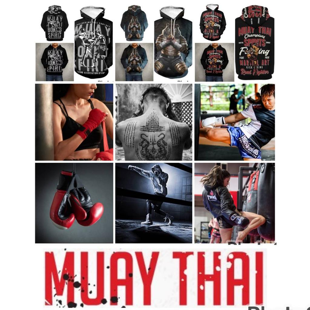 Sweatshirt MMA Boxing Kickboxing Muay Thai UFC Jacket Hoodies Suit Long Sleeve Unisex Men Women Tracksuits Workout Print Training