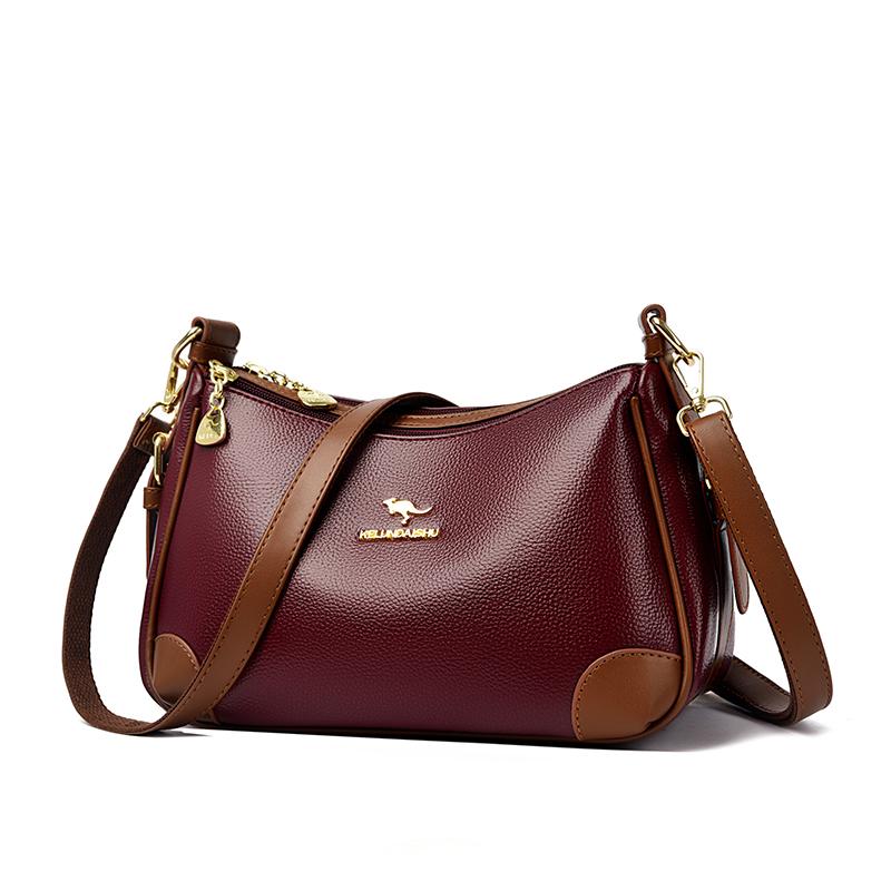 Simple Women's Messenger Bag, Casual Crossbody Bag, Fashionable Messenger Bag, Soft PU Leather Handbag, Suitable for Daily Use and Shopping