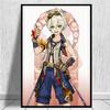 Genshin Impact Poster Gioco Animazione Tela Pittura Camera da letto Dormitorio Sala giochi Decorazione della parete di casa Supporto personalizzazione dell'immagine