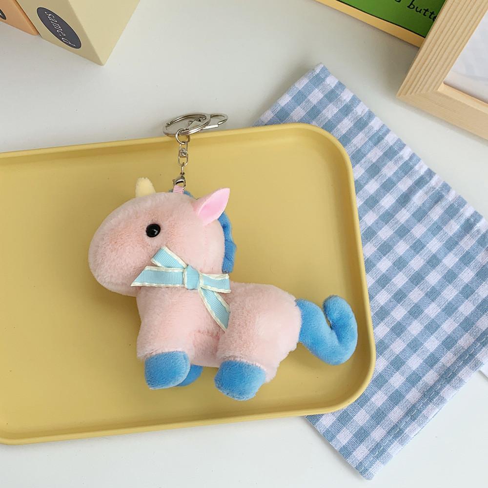 Adorable Unicorn Plush Toy Soft Short Plush With Cute Bow Wedding Favors And Keychains