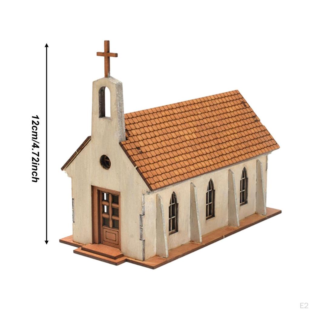 1:72 Building Model Kits, Architecture Scene Model,Wooden,Layout Scenery Hobby Toys DIY Crafts House