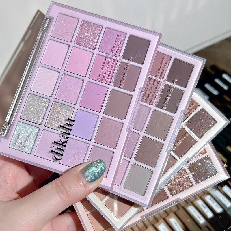 Miluji 20barevný paleta očních stínů Nude Make-up Vícebarevný Ovesné Mléko Čaj Perleťová Matná Paleta Denní Lehký Make-up