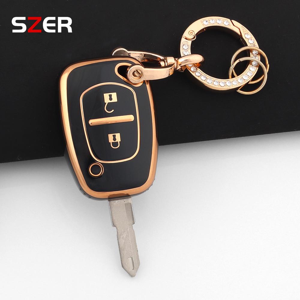 New Tpu Car Key Fob Cover Case 2 Button For Renault Kangoo Traffic Master For Opel Vivaro Movano For Nissan Remote Holder Shell