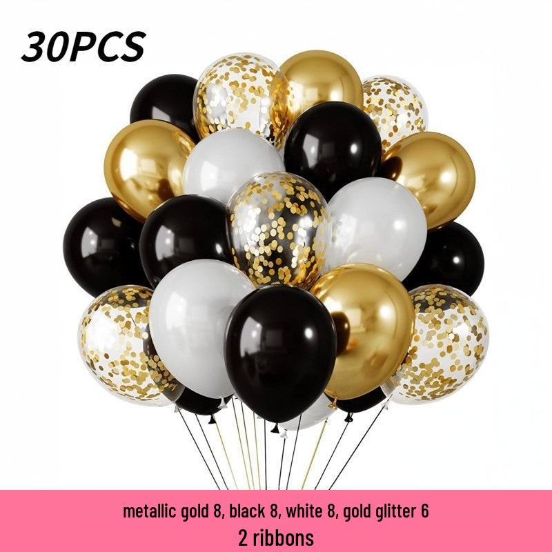 30-Piece 12-Inch Balloon Set for Birthday, Wedding, and Party Decorations