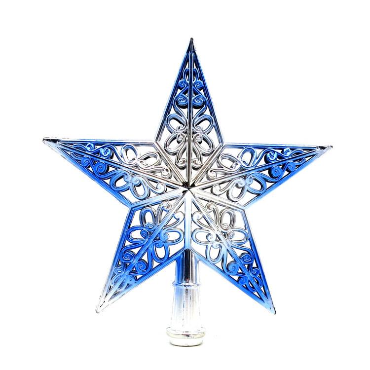Christmas Topper Tree Hollowed Out Star Ornaments Party Home Decoration Gift