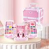 Children Makeup Kit for Girls Lipstick Makeup Cosmetics Pretend Play Pink Unicorn Princess Washable Safe Makeup Kid Toy Gift