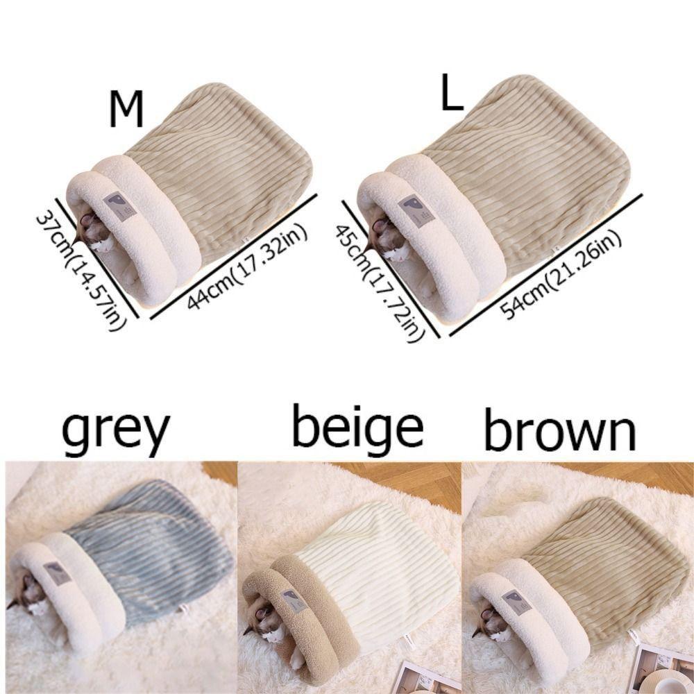 Thickened Cat Sleeping Bag Semi-closed Tunnel Cat Nest Cat Nest Kennel Warm Cat Nest  Winter