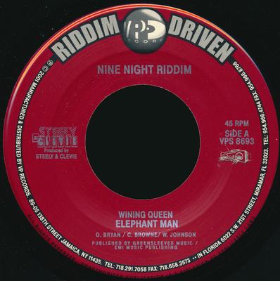 7inch Record ELEPHANT MAN / RED RAT - Wining Queen / Fright Night VPS8693 VP Records 2001 Jamaica Reggae, Ska & Dub Used