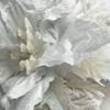 5 Pack Christmas Poinsettia Glitter Flower Ornaments in Colors