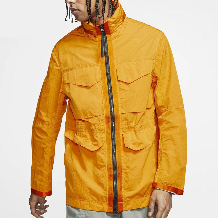 Nike Sportswear Tech Pack Stand Collar Multi-Pocket Jacket Men Outerwear Tangerine-Yellow BV4431-886