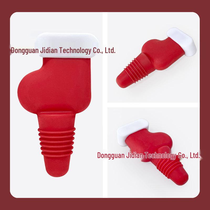 Christmas Silicone Wine and Champagne Bottle Stopper & Pourer