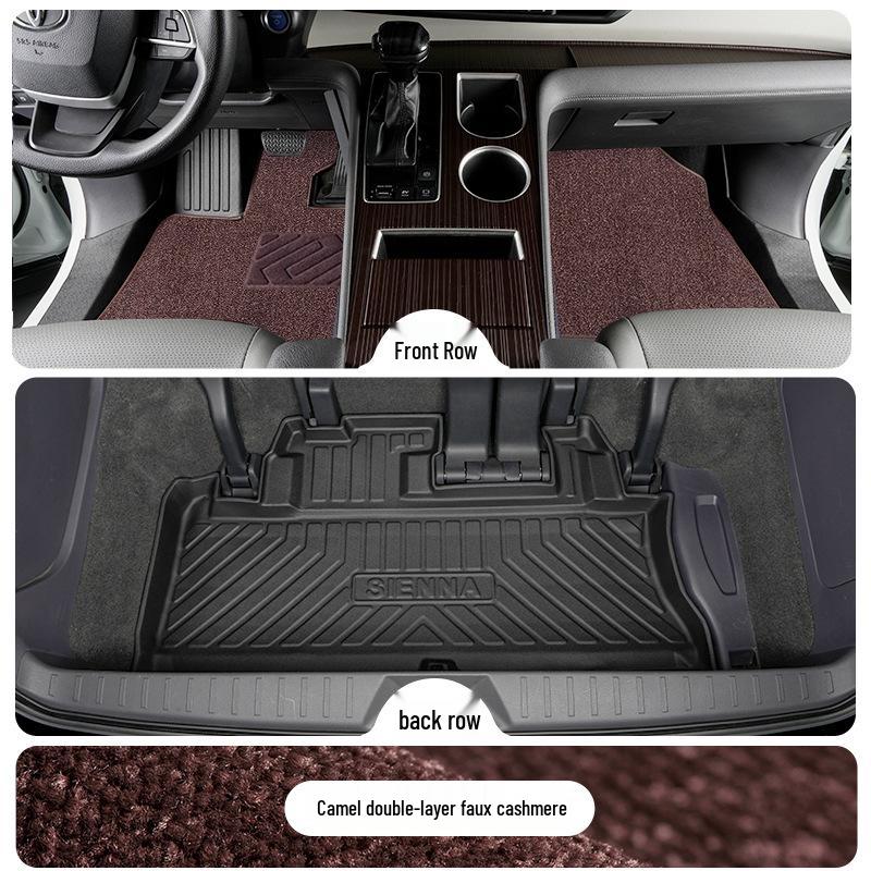 Toyota Sienna TPE Floor Mats for 7-Seater, First Row, 2021-2025