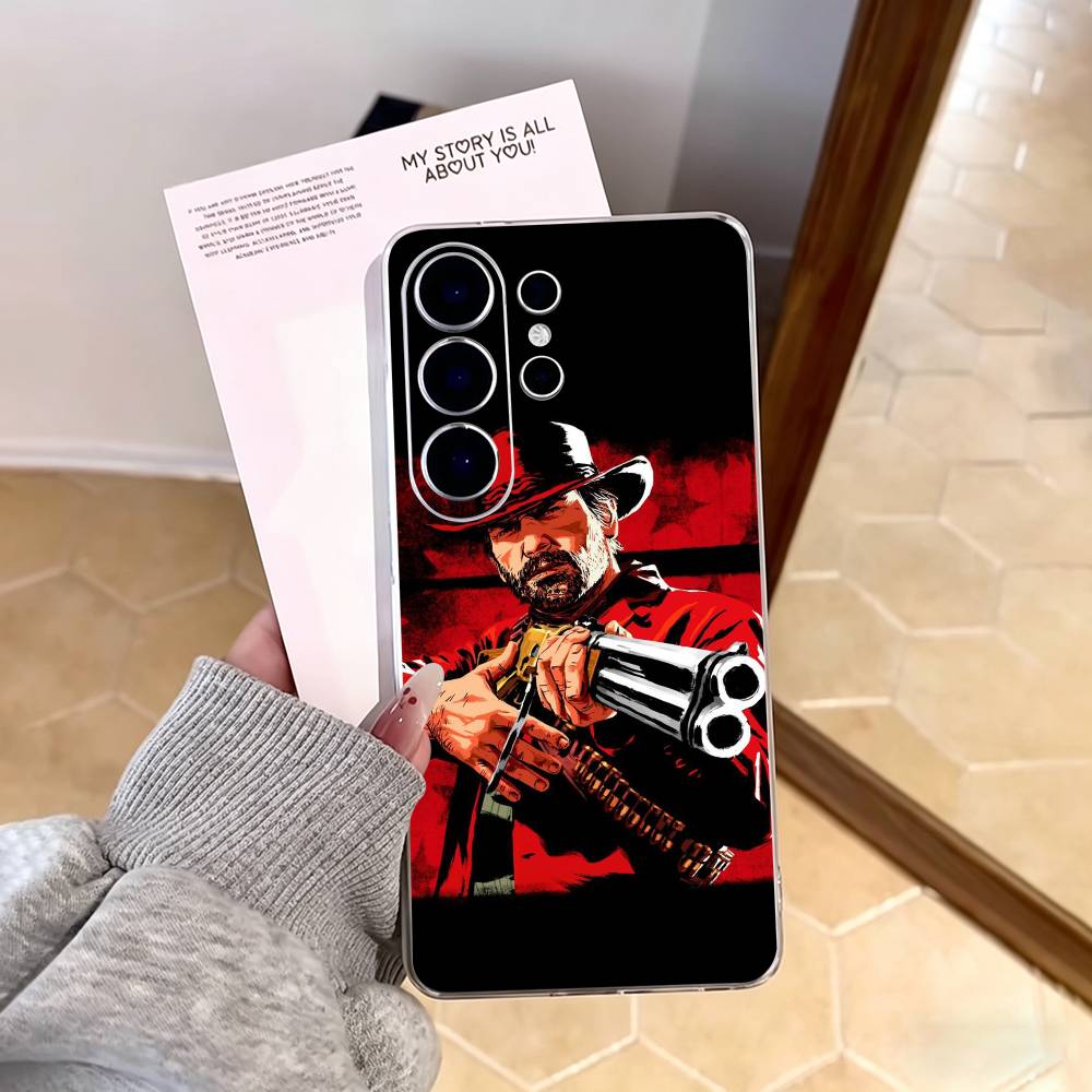 RDR2-Arthur Morgan Phone Case For Samsung S25,S24,S21,S22,S23,S30,Ultra,S20,Plus,Fe,Note,10,9,5G Transparent Cover