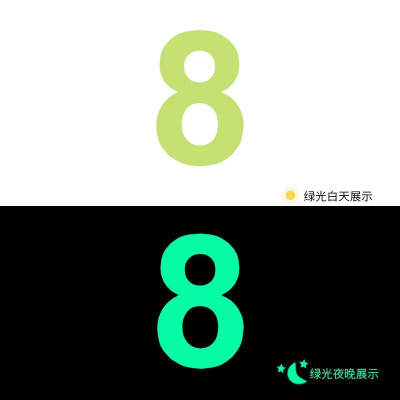 Glow In The Dark Number Sticker Luminous Digits Sticker Kids Bedroom Wall Switch Model Number Diy Decor Label Sticker Decal