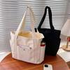 Womens Versatile Canvas Shoulder Bag - Large Capacity with Multiple Pockets for College & Commuting