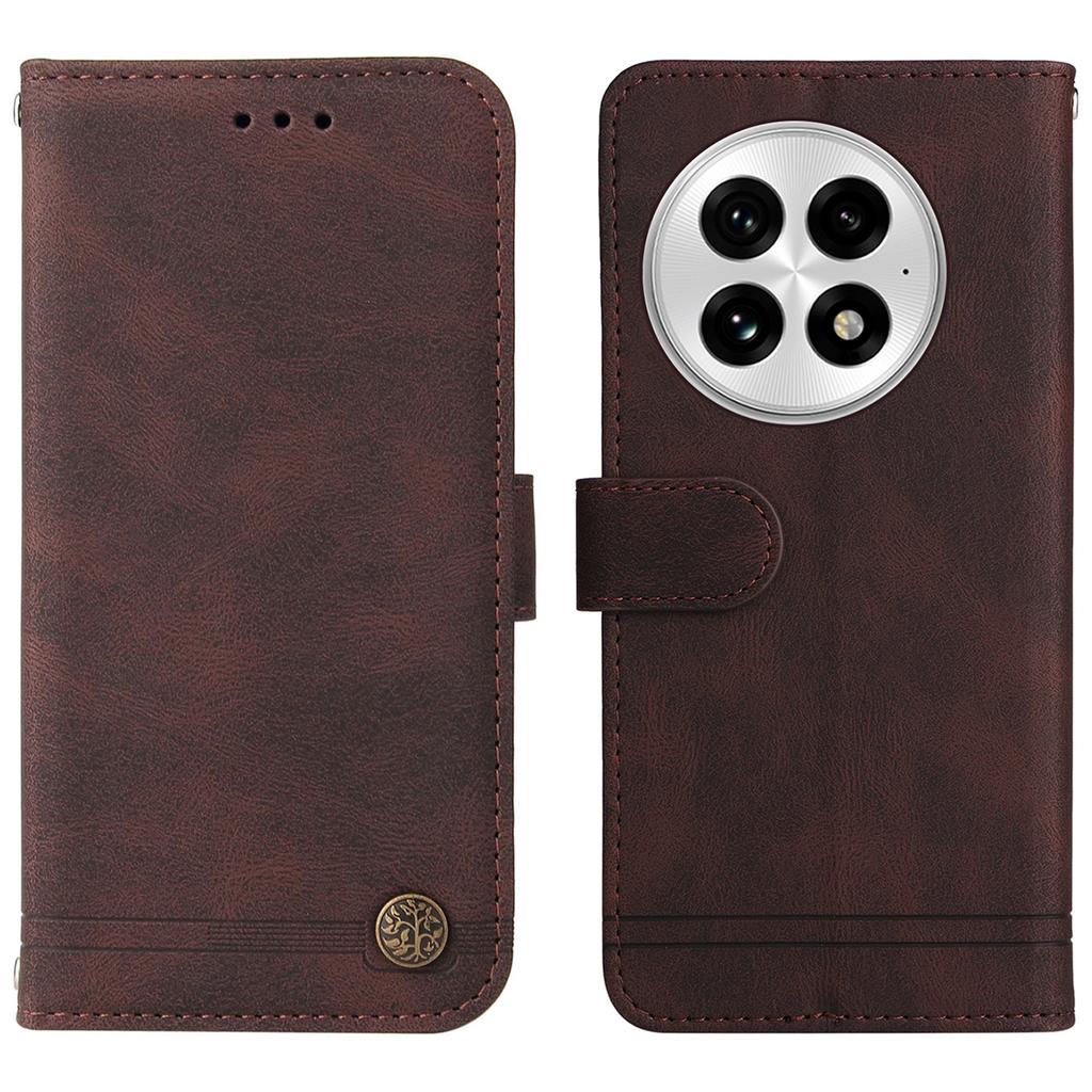 For OnePlus 13 Leather Wallet Cases Skin Touch Phone Cover Stand with Strap