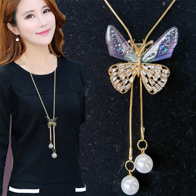 Elegant Dual-Use Sweater Chain: Women's Luxe Tassel Necklace for Versatile Autumn/Winter Fashion