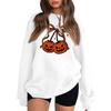 Women's Comfortable Sweatshirt Casual Loose Fit Round Neck Long Sleeve Pullover, Color with Halloween Small Print