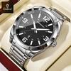 BINBOND New Business Men's Watch Luxury Stainless Steel Strap Waterproof Sports Watch Original Luminous Quartz Watches for Men