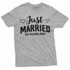 Just Married Custom T-Shirt Wife And Husband Customizable Tee Anniversary Gift