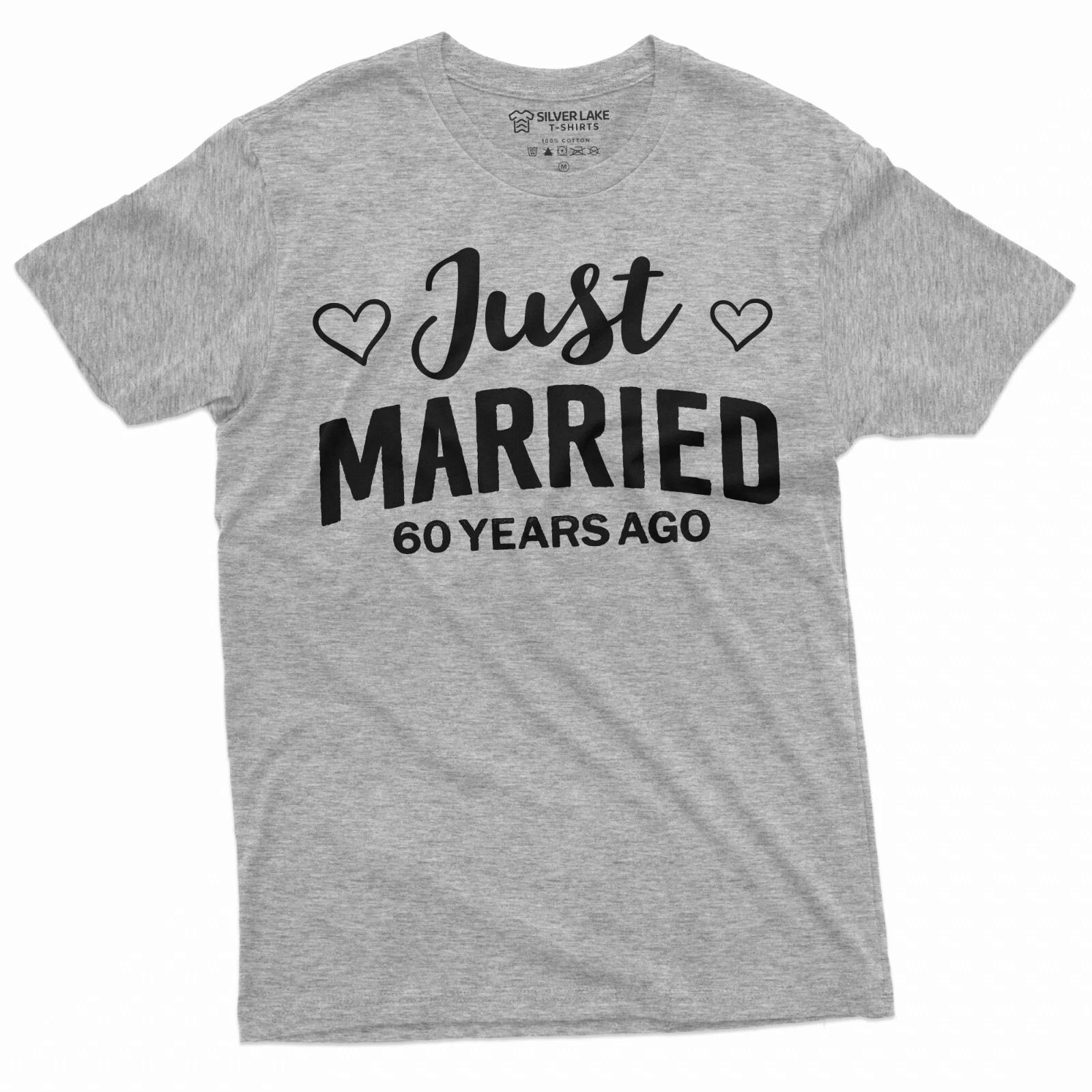 Just Married Custom T-Shirt Wife And Husband Customizable Tee Anniversary Gift M