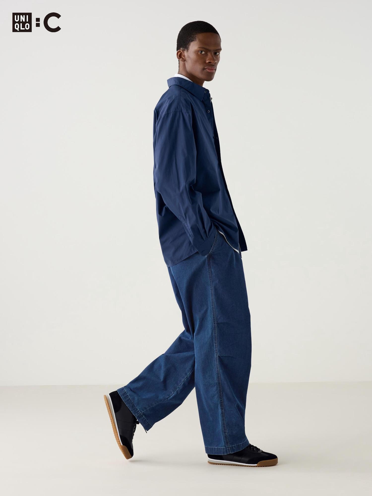 

Широкие брюки-парашюты Uniqlo Denim 67 BLUE/UNISEX M