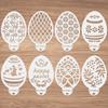 8pcs/set Easter Cake Stencil Cookie Fondant Mold Eggs Cake Decorating Tools Happy Easter Party Decor Supplies Kids DIY Painting