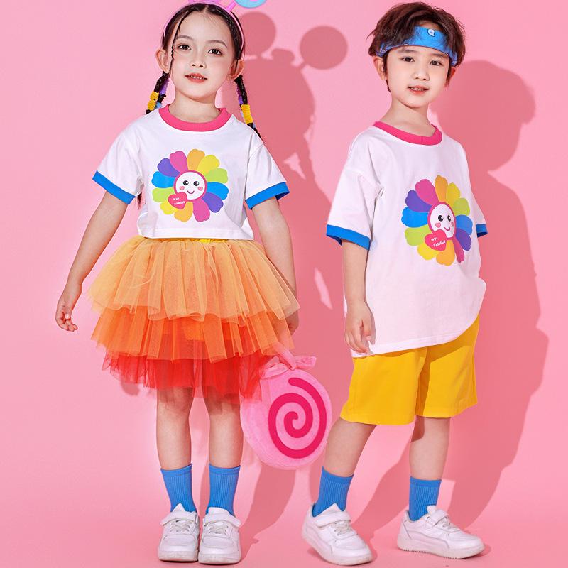 Children'S Performance Costumes Elementary School Cheerleading Class Uniforms Kindergarten Dance Performance Uniforms Graduation Photo Costumes