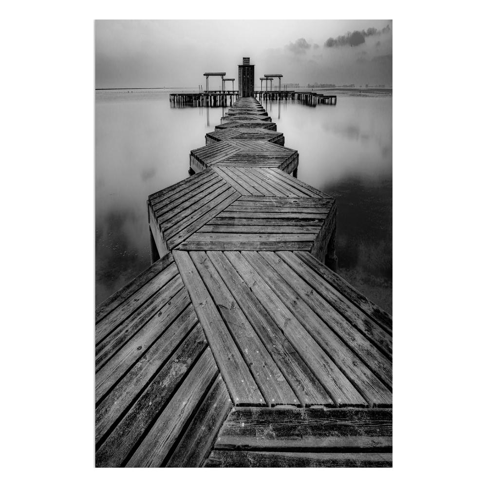 

Док Пейзаж Серия Озеро Пирс Холст Настенное Искусство Винтаж Деревянный Пирс Живопись Современные Плакаты и Принты для Гостиной Домашние Фотографии Декор 20x30cm No Frame